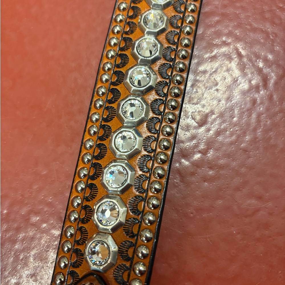 Nocona belt clear bling